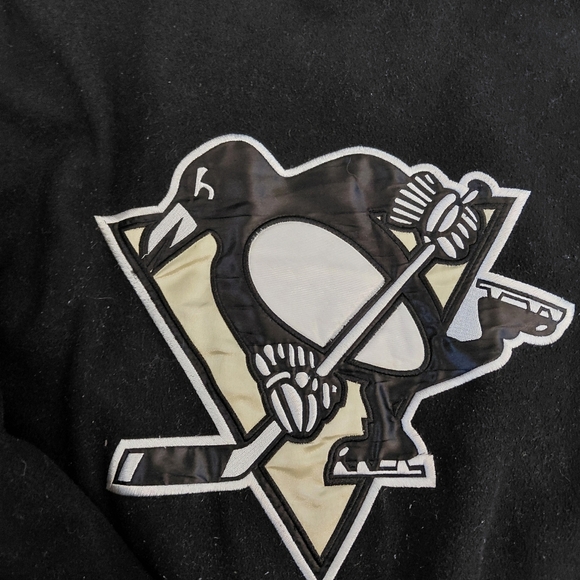 VINTAGE NHL x GIII Pittsburgh Penguins Embroidered Insulated Y2K Hockey Bomber J - Picture 12 of 13